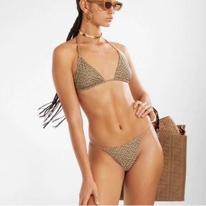 Fendi Skims Collab Tan Bikini Set